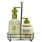Fruits & Passion [Cucina] - Hand Care Duo Caddy Gift Set | Liquid Hand Soap Wash (5.1 oz) with Hand Cream Lotion (6.8 oz) (Sea Salt and Amalfi Lemon)