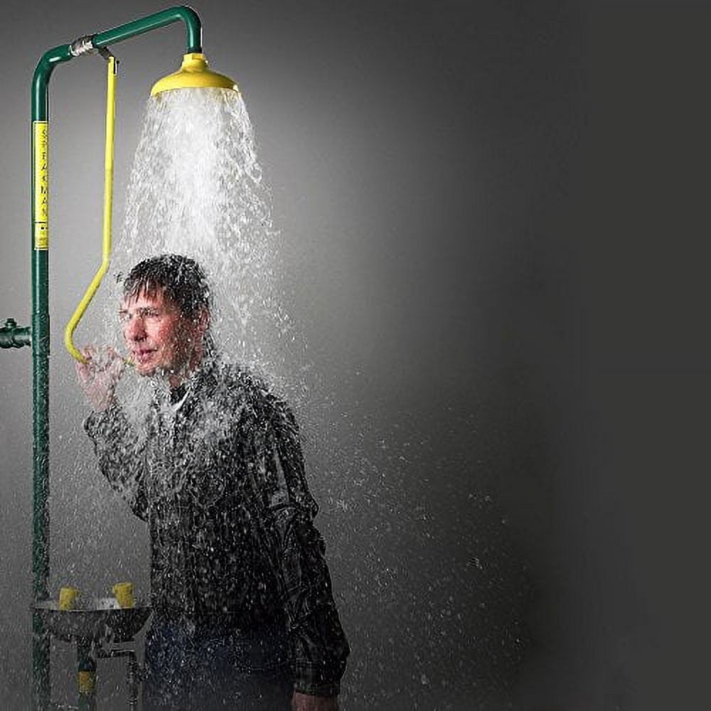 Speakman SE-690 Combination Shower with Round Eye/Face Wash Station, DuraJade Powder-Coat