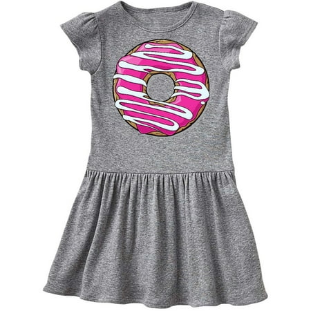 

Inktastic Donut Pink Frosting White Icing Gift Toddler Girl Dress
