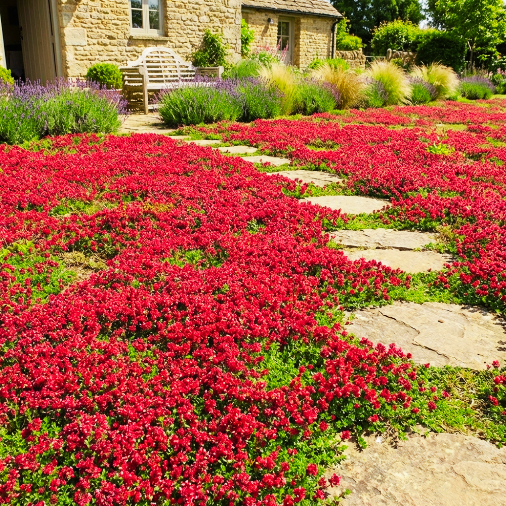 Pack 3500 Creeping Thyme Seeds for Planting, Thymus Serpyllum, Perennial Ground Cover Plants for Garden Borders and Rock Gardens