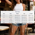 thumbnail image 3 of TARIENDY Denim Shorts for Women Stretchy Frayed Hem Jeans Short High Waisted Fashion Tie Up Casual Shorts Blue L, 3 of 8