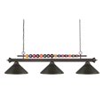 thumbnail image 1 of Z-Lite Shark 3 Light Billiard Light in Bronze, 1 of 1