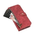 thumbnail image 6 of Dteck with iPhone13 Pro Max Zipper Wallet Case,PU Leather Magnetic Card Slots Shockproof Zipper Pocket Flip Magnetic Cover for iPhone 13 pro max 6.7 inch,Red, 6 of 6