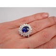thumbnail image 4 of Divine_creation 2.10 Ctw Oval Cut Blue Sapphire Womens Engagement Ring 14K White Gold Plated 925 Sterling Silver -4, 4 of 4