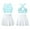 A Light Blue&White, variant on Girls Tennis Golf Sports Outfit Sleeveless U Neck Tank Top with Pleated Skort Skirt Set Tracksuit Size 4-14 Pink&White 6