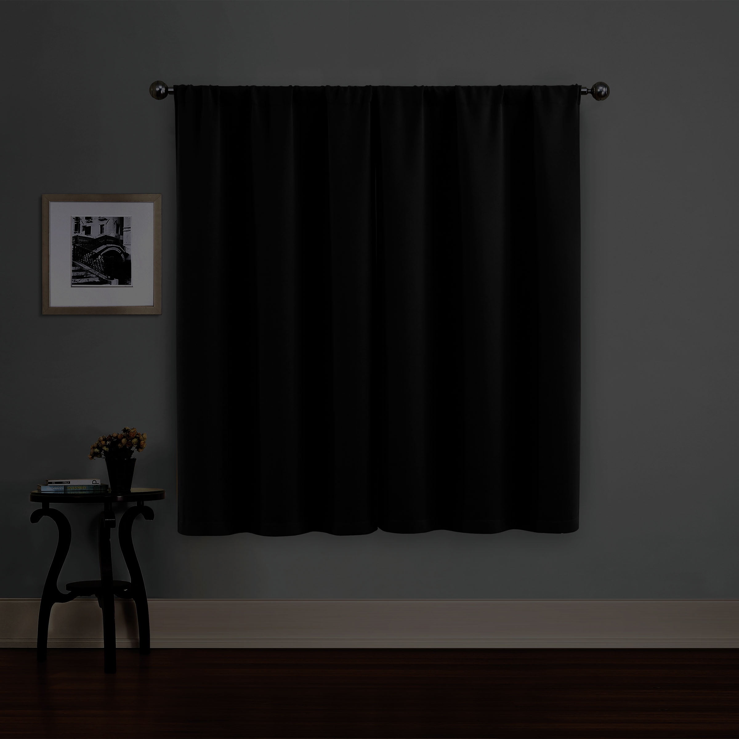 Eclipse Phoenix Blackout Rod Pocket Wide Curtain Panel, Set of 2, 50 x 84,  Wheat 