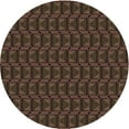 thumbnail image 1 of Ahgly Company Indoor Round Patterned Sienna Brown Area Rugs, 5' Round, 1 of 6