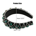 thumbnail image 2 of Unique Bargains 1 Pc Faux Crystal Padded Headband Bling Rhinestone Hairband for Women Green 1.57 Inch Wide, 2 of 7