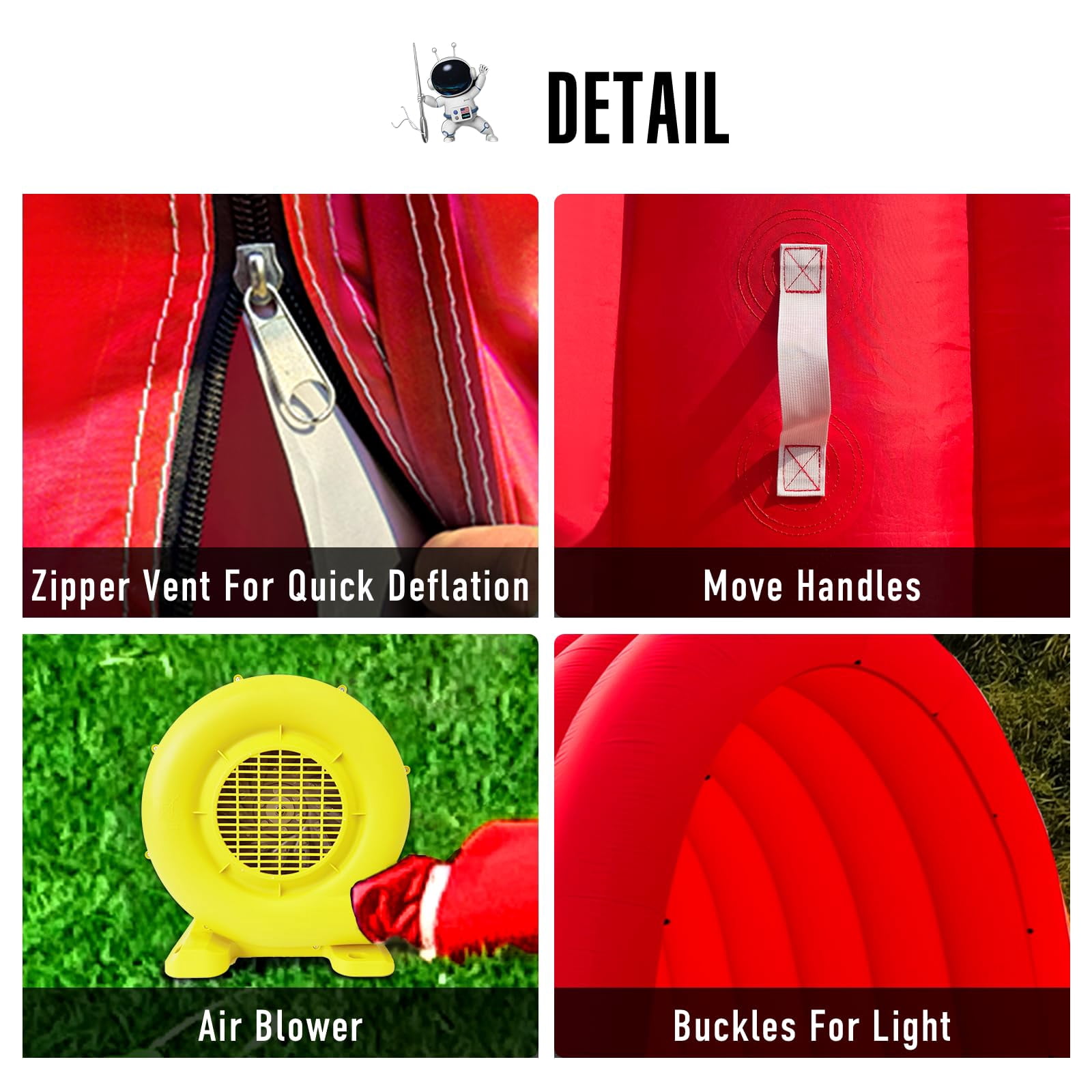 Inflatable Sports Tunnel Entrance with Blower Inflatable Tunnel Tent for Business Advertising Event Exhibition 20X10x10Ft Red
