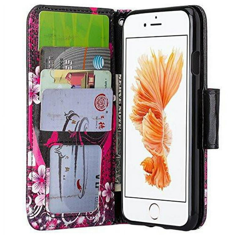 Apple iPhone Plus Case Cover, Wrist Strap Pu Leather Magnetic
