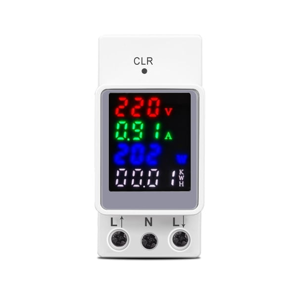 4IN1 Din Rail AC 100A Voltage Current KWH Electric Energy Monitor Meter Voltmeter Ammeter Wattmeter ,User-Friendly