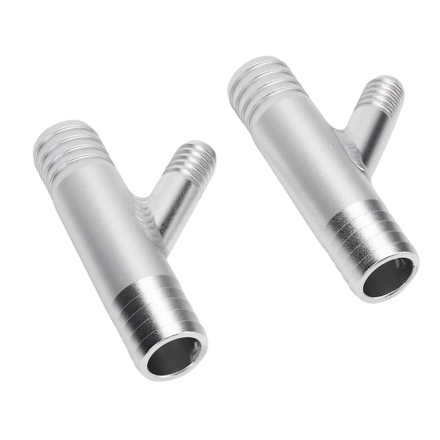 Cab Heater Y Fitting, 1 Inch To 5/8in Rugged Aluminum Heater Hose Repair Kit Y Connector Stable Connection with Hose Clamp for UTV SXS