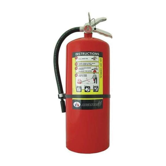Badger Fire Extinguisher,Steel,Red,ABC ADV-20
