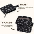 thumbnail image 4 of 3 Piece Coquette Bow Print Backpack Set, Lightweight Adjustable Straps Lightweight, Nylon Multi Compartment Bookbag, Cute Aesthetic Laptop Daypack for Back to School Travel Daily Use, 4 of 8
