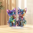 thumbnail image 5 of 100Fens Colorful Cats Home Decor Living Room Study Acrylic Collection Desktop Decor Gift,Christmas Gifts for Girls Room Decor, 5 of 7