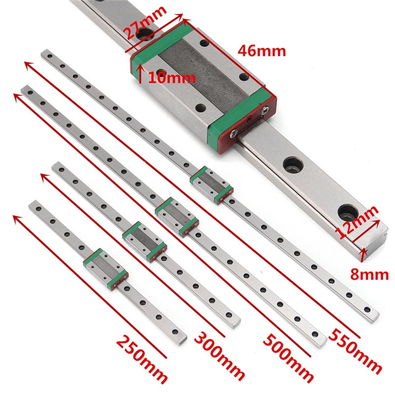Details about   12mm Miniature Linear Slide Rail Guide  MGN12H Sliding Block DIY CNC 3D Printer 