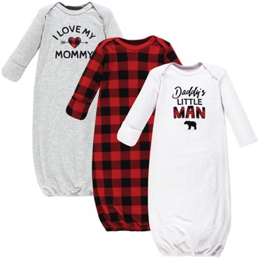 Hudson Baby - Set 3 Tutine Per Neonata Prematuro (Preemie) Con Piedini - 100% Cotone Morbido