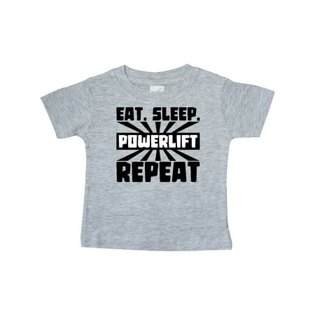 

Inktastic Eat Sleep Power Lift Repeat Gift Baby Boy or Baby Girl T-Shirt
