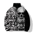 thumbnail image 2 of Chaquetas de invierno para hombre, abrigo de algodón con estampado gótico de calaveras y monstruos, ropa para hombre, chaqueta holgada, abrigos de calle Harajuku, 2 of 4