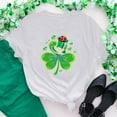 thumbnail image 2 of Inverlee Women's St Patrick's Day Tshirts Cute Shamrock Print T Shirts Loose Fit Short Sleeve Shirts Blouses Ireland Outfit Crew Neck Holiday T-shirt Tops, 2 of 6