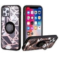thumbnail image 1 of Bemz Ring Series Case for iPhone 14 Plus (TPU Silicone Cover with Magnetic Stand) - Black White Marble, 1 of 6