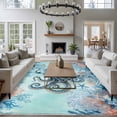 thumbnail image 3 of 6x9 Area Rugs for Living Room, Coastal Octopus Blue Non Slip Area Rugs for Kitchen Bedroom Entryway, Summer Beach Nautical Coral Starfish Washable Carpet Runner Rug Floor Mats for Bedroom Home Decor, 3 of 8