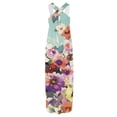 thumbnail image 4 of SMihono Robe Maxi Bohème d'Été pour Femmes Grande Taille Design Décontracté Robe Longue Sans Manches Col en V Robe de Plage, 4 of 5