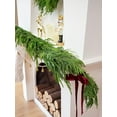 thumbnail image 6 of Guvpev 6FT Artificial Norfolk Pine & Cypress Mix Garland, Real Touch Cypress Greenery Garland, Thick & Lush Christmas Garlands for Mantel, Stairs, Table, Wall, Indoor Outdoor Christmas Decorations, 6 of 18