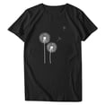 thumbnail image 1 of Blusa de manga corta con cuello redondo y estampado de tallas grandes para mujer OAVQHLG3B Store  lin121212, 1 of 4