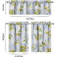 thumbnail image 7 of Lemon Kitchen Curtains Set for Windows - Summer Kitchen Decor, Sink Window Valance, 3 Piece Set, 54x36 Inches, 7 of 7