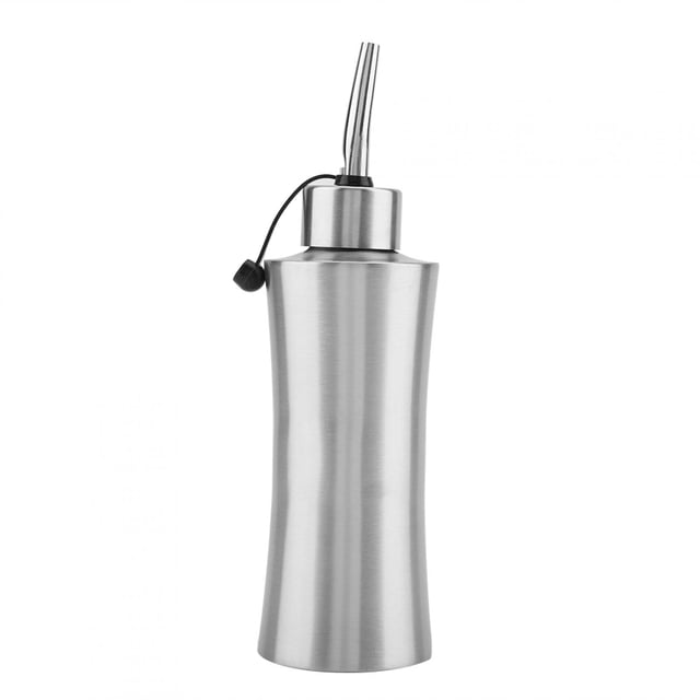 Leylor Botella de aceite-250ml Botella de Aceite de Acero Inoxidable a Prueba Botellas de vinagre de Salsa Dispensador de Cocina(A)
