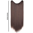 thumbnail image 3 of LHWEN Hair Extensions Secret Hidden Wire In Real Long Thick Straight Curly Headband For Women Brown Beauty Salon Straight Hair Fun Lace Wavy Curls Braided Hair Synthetic Hair bohon Perfect, 3 of 6