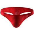 thumbnail image 3 of YWDJ Mens Thong Underwear Plus Size Breathable Lightweight No Show Men's Fashion Sexy Casual Comfortable Breathable Solid Color Low Waist Briefs Red XL, 3 of 3