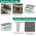 thumbnail image 6 of Ktaxon Mid-Century Lift Top Coffee Table, Multi-Functional Lift Tabletop Center Table for Living Room with Hidden Storage Compartment & 3 Cube Shelves, White & Gray, 6 of 8