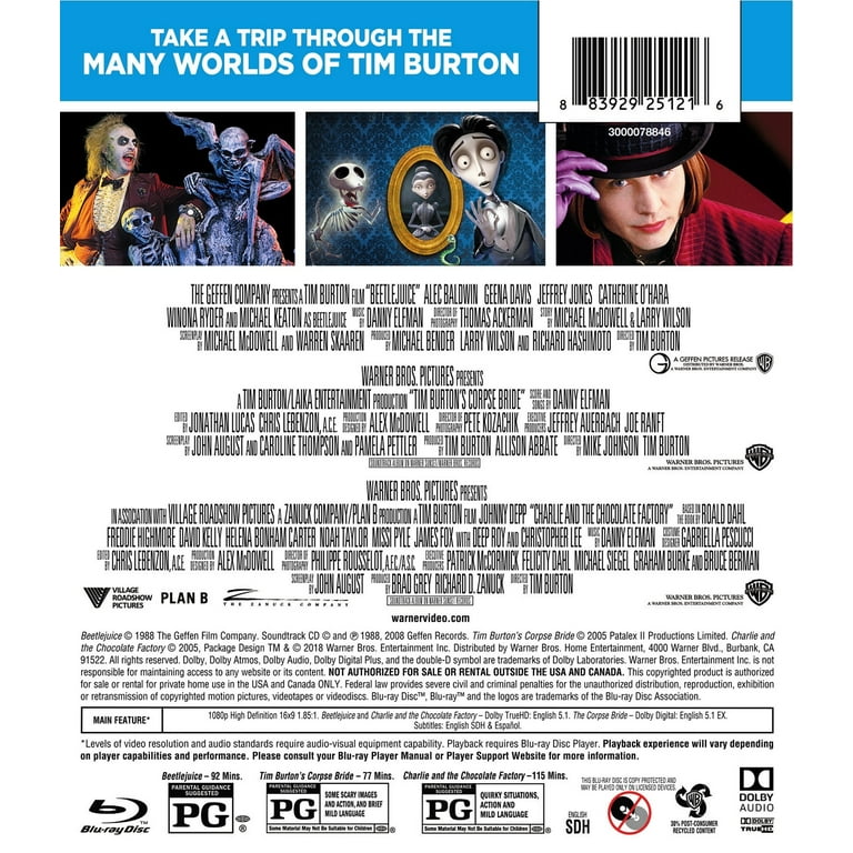 Beetlejuice / Charlie and the Chocolate Factory / Tim Burton's