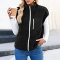thumbnail image 6 of RYRJJ Womens Fleece Jacket Vest Sleeveless Fuzzy Sherpa Jackets Zip Up Oversized Casual Coats Fall Winter Waistcoat Outwear(Black,XXL), 6 of 9