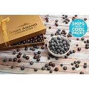Andy Anand Chocolates Premium California Blueberries covered with Vegan Rich Dark Chocolate in Gift Basket & Greeting Card Made from Natural Ingredients For Birthday, Anniversary (1 lbs)