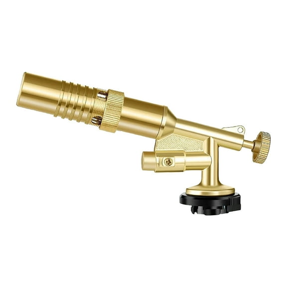 Qiangzon Refillable Kitchen Blowtorch for Bbq Camping Cooking - Adjustable Flame Culinary Torch with 360 Inversion Function and Heat Insulation for Creme Brulee Soldering Outdoor(Without Tank)