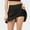 Black, variant on SDJMa Women's Fake Two-piece Running Casual Summer Sports Exercise Cycling Shorts Gym Yoga Tennis Skirt (including Pocket)