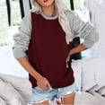 thumbnail image 3 of MeetoTime Chandail en Molleton pour Femmes Mode Automne Manches Longues Col Rond Ample avec Poche, 3 of 5