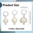 thumbnail image 2 of 30pcs Pearl Charms Freshwater Pearls Pendant Charms 3 Sizes Dangle Charm Pearl Jewelry Charm Pearls Bead Pendant with Jump Rings for DIY Earrings Necklaces Jewelry Making Crafts, 2 of 5