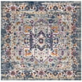thumbnail image 2 of SAFAVIEH Evoke Westley Bordered Area Rug, Gray/Navy, 6'7" x 6'7" Square, 2 of 8