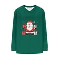 thumbnail image 4 of Christmas Sweatshirt Womens Santa Shirts V Neck Pullover Ugly Xmas Holiday Shirt Long Sleeve Tops Lightweight, 4 of 5