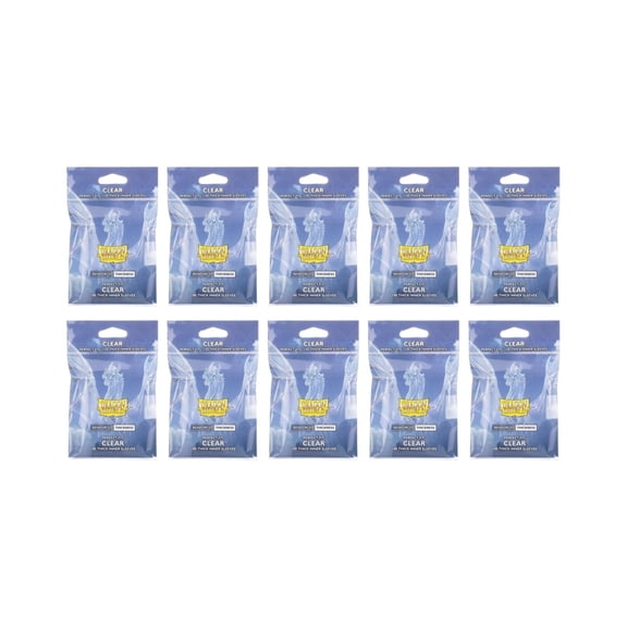10 Packs Dragon Shield Thick Inner Sleeve Standard Size 100 ct Card Sleeves - Clear