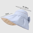 thumbnail image 5 of Cutuoiiu Women Solid Color Foldable Wide Brim Bucket Sun Hat, Rear Bowknot Lightweight Adjustable Beach Travel Sun Shade Hat, 5 of 6