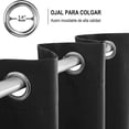 thumbnail image 2 of Cortinas Blackout para bloquear luz y ruido Negro Kyuden Home, 2 of 4