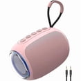 thumbnail image 1 of wonima11 Portable Bluetooth Speaker with 3.5mm AUX Input, Wireless Speaker with HD Sound, 12-Hour Playtime, Built-in Mic, Support AUX Line-in/TF Card/USB Drive Playback (Pink), 1 of 1