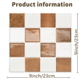 thumbnail image 5 of DEWOO Thick Peel and Stick Backsplash Tiles Kitchen Bathroom Square Self Adhesive Wall Tile Checkerboard Checkered Stickers,Orange (10-Sheet, 9"×9"), 5 of 14