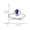 thumbnail image 2 of Primal Gold 14 Karat White Gold 5x3mm Pear Sapphire and Diamond Ring, 2 of 3