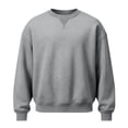 thumbnail image 5 of Atkumj Mens Crewneck Sweatshirt Casual Long Sleeve Plain Pullover Tops Fashion Solid Color Fall Sweatshirts for Daily Wear L, 5 of 6